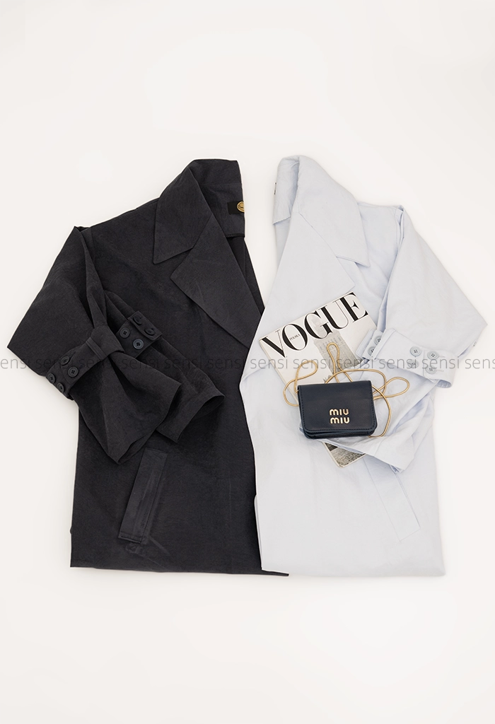 مانتو بلند پشت دکمه کد1005477